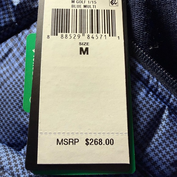 NWT RLX Ralph Lauren men’s blue plaid Checkered Performance golf Jacket med $268 - Picture 7 of 8